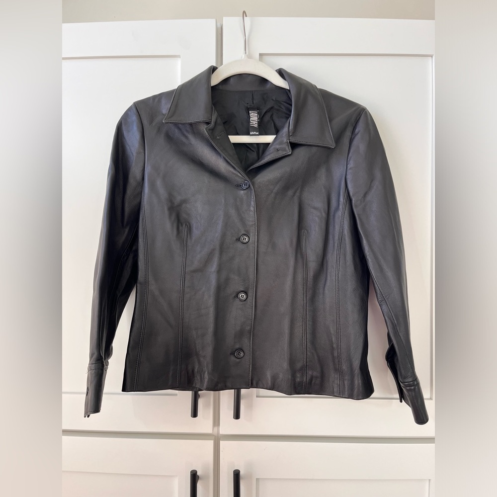 Laundry by Shelli Segal Black Leather Jacket!!